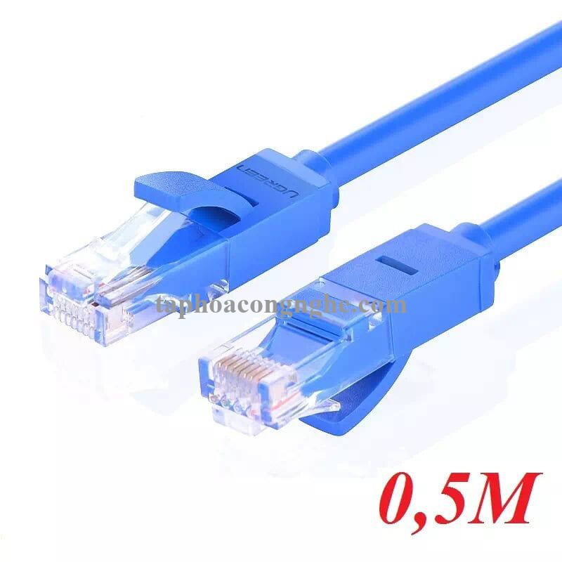 Ugreen 20157 0.5M Màu xanh Cáp mạng LAN CAT6 UPT NW102 30020157